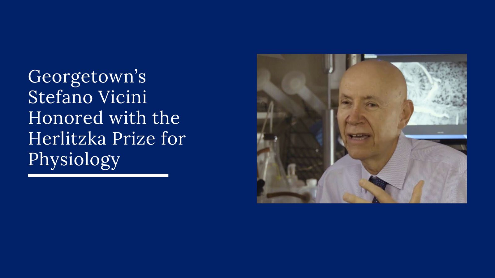 Georgetown's Stefano Vicini Honored with the Herlitzka Prize for Physiology