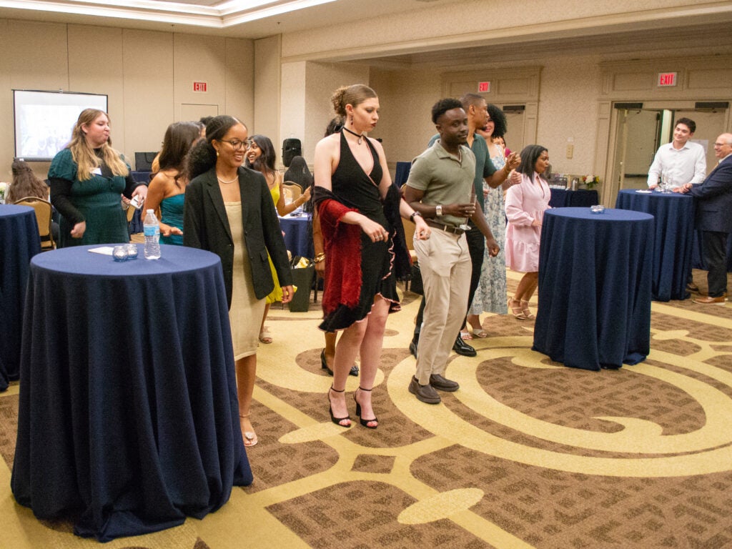 Students dancing at the Integrative Medicine & Health Sciences program gala