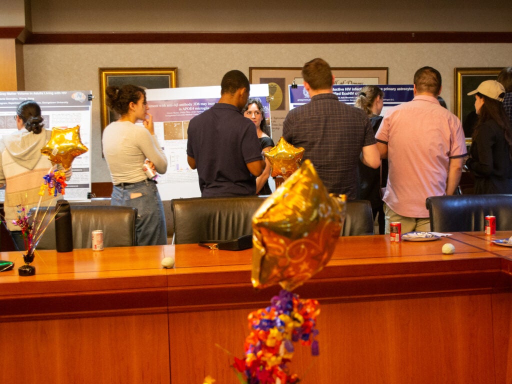 Students at the Department of Neuroscience poster session