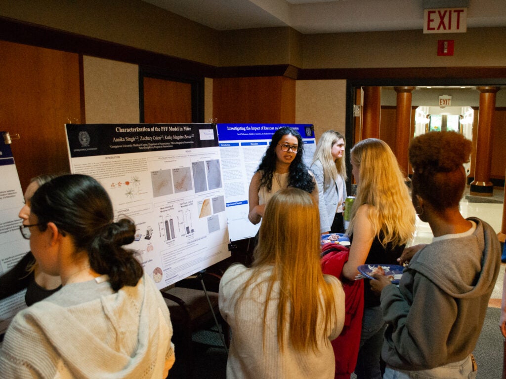 Students at the Department of Neuroscience poster session