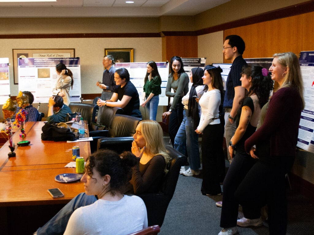 Students at the Department of Neuroscience poster session