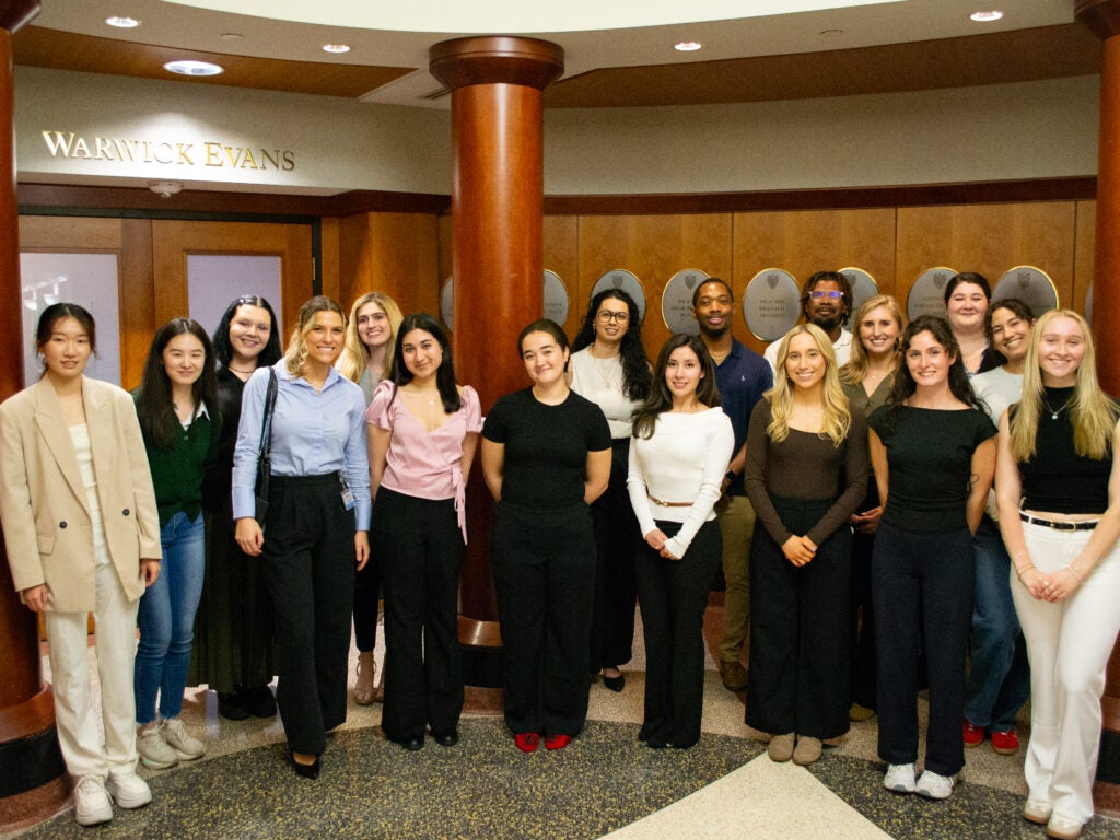 Students group photo at the Department of Neuroscience poster session