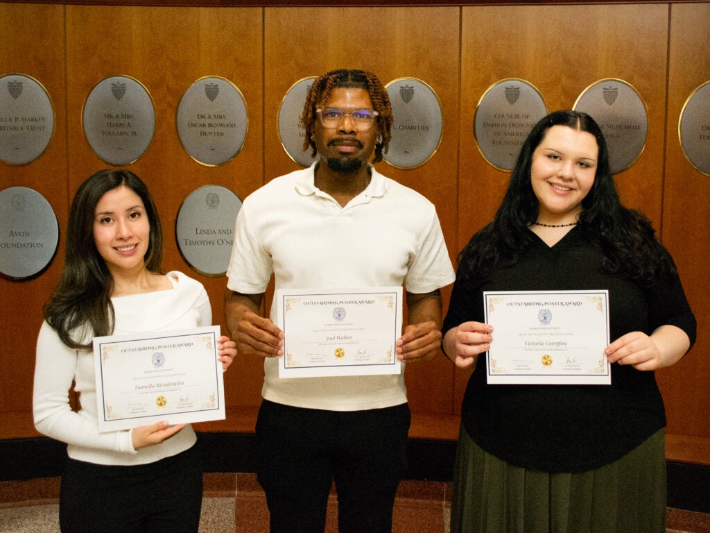 Student award winners at the Department of Neuroscience poster session