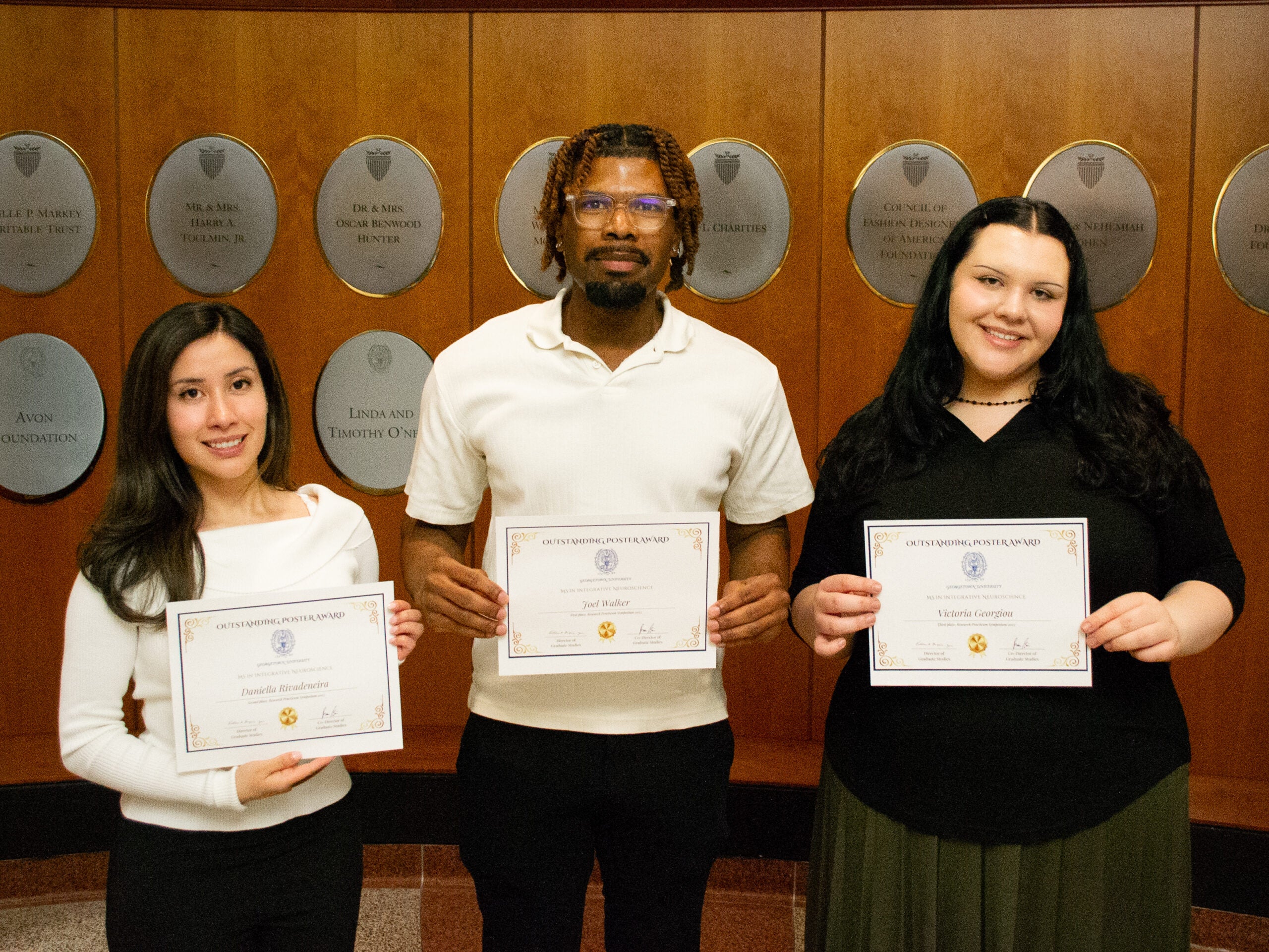Student award winners at the Department of Neuroscience poster session