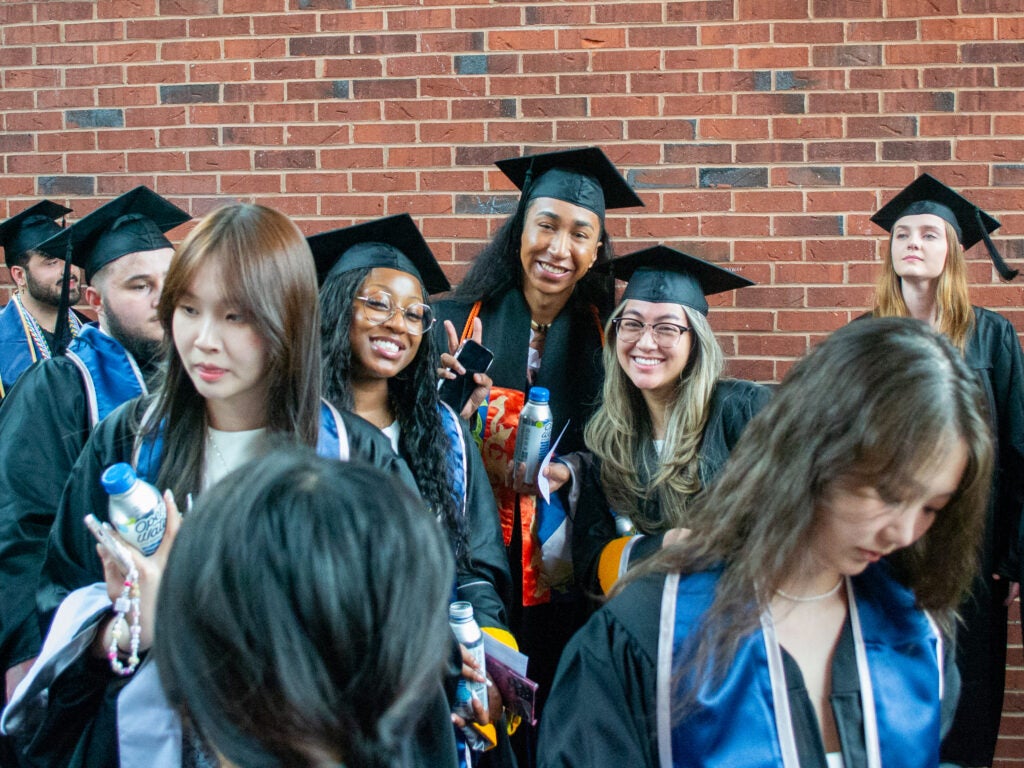 Systems Medicine graduates at Commencement line-up