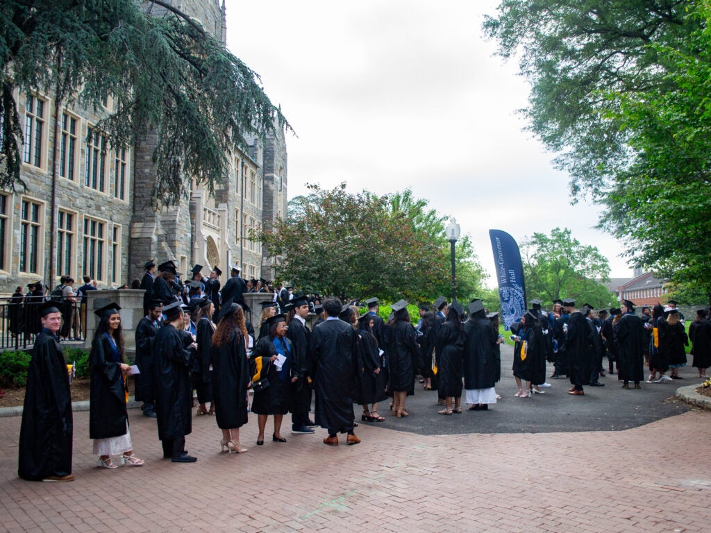 Graduates at Commencement line-up