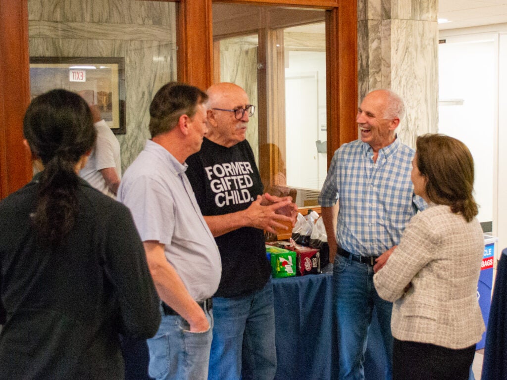 Faculty at the Department of Microbiology & Immunology party
