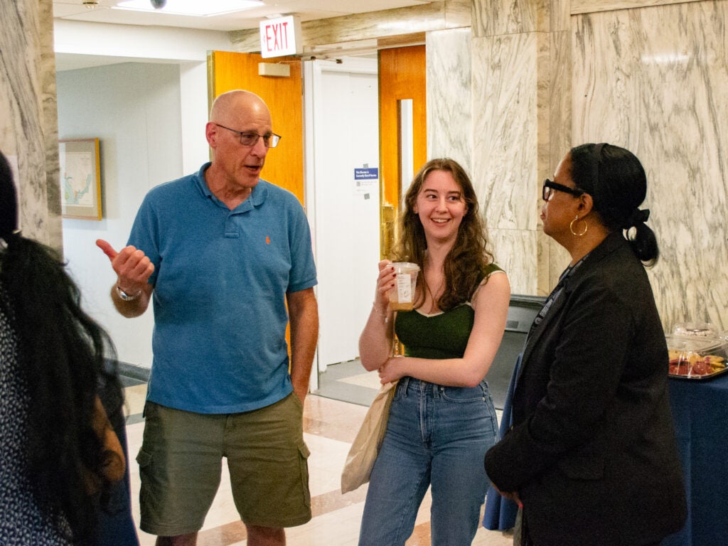 Attendees at the Department of Microbiology & Immunology party