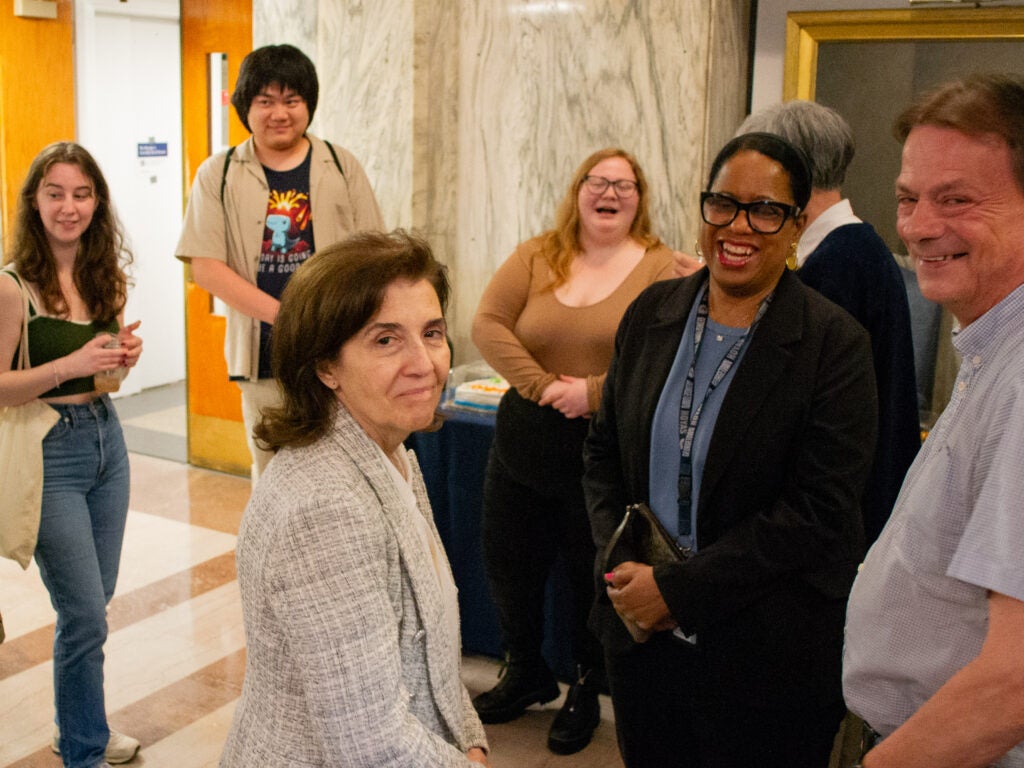 Attendees at the Department of Microbiology & Immunology party