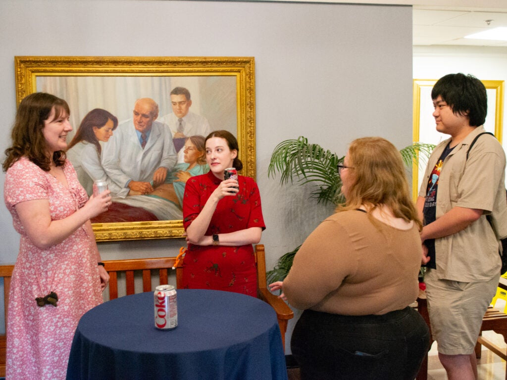 Attendees at the Department of Microbiology & Immunology party