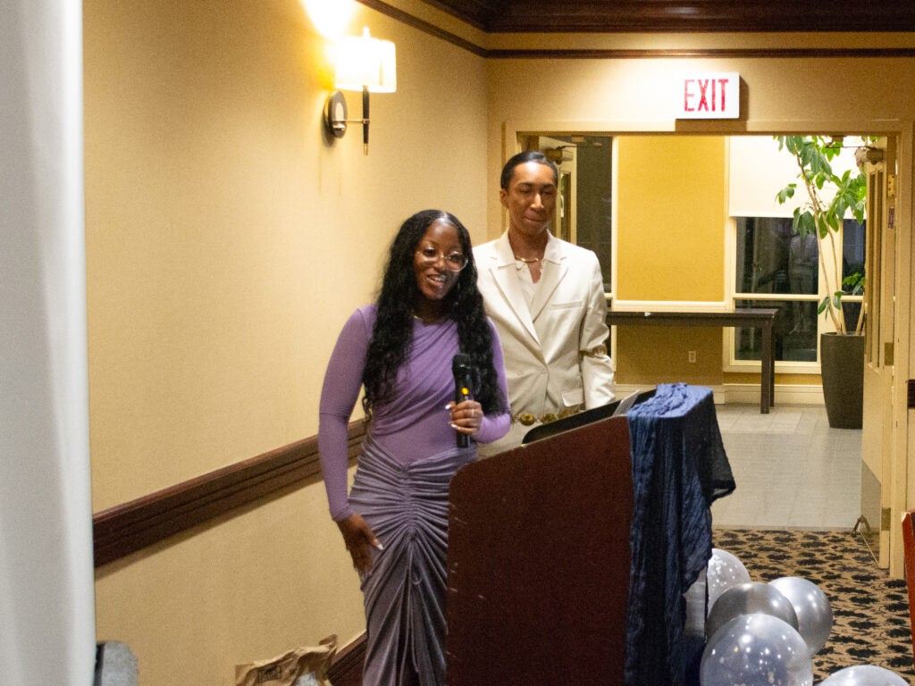 Students speak at the Systems Medicine program gala