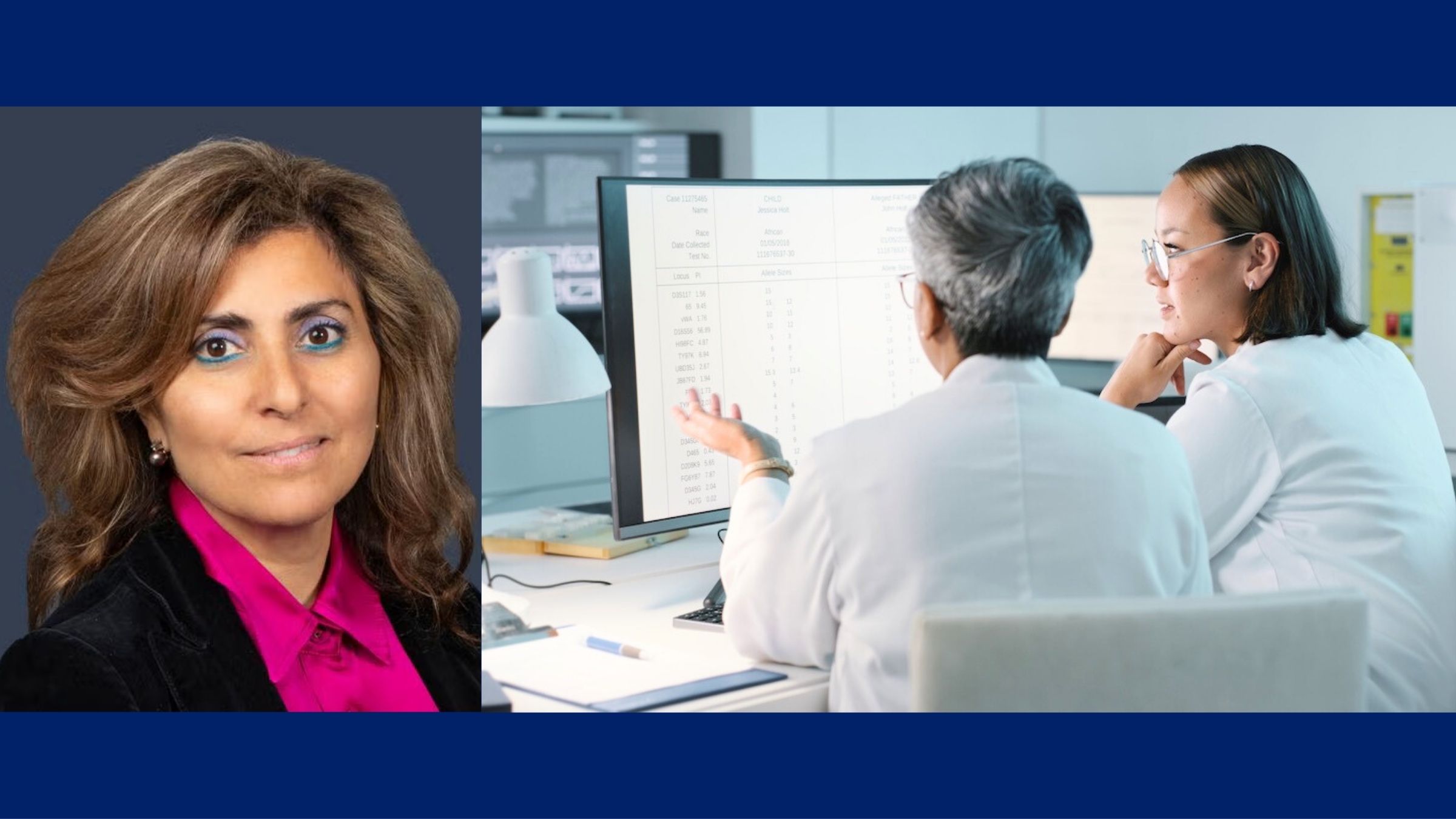 Nawar Shara and an image of researchers at a computer