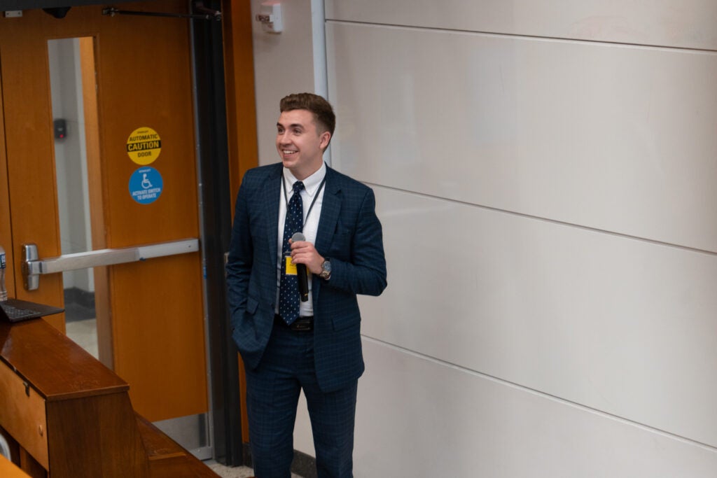 Medium shot of Curtis Hoffmann, organizer of the event