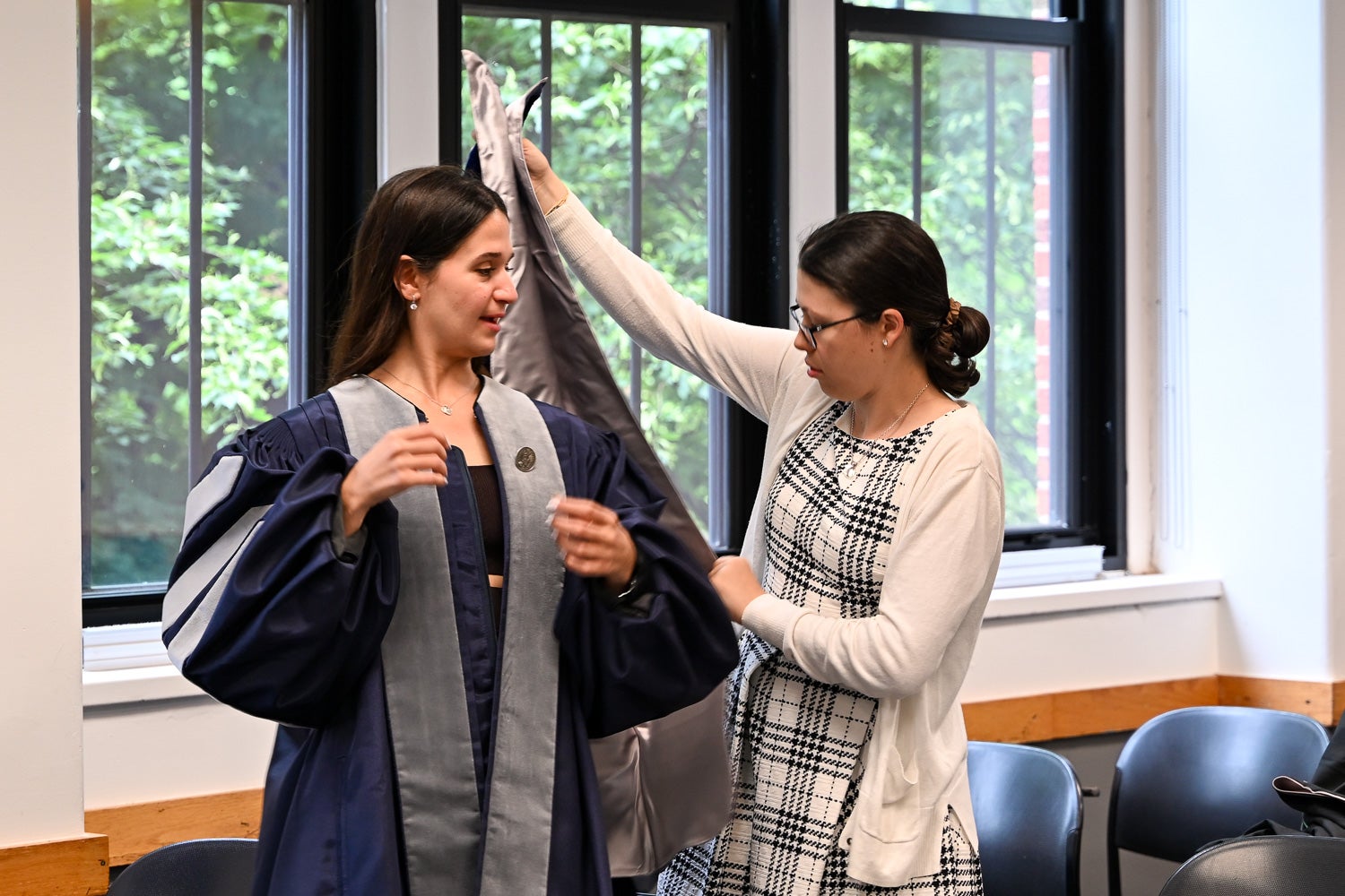 BGE Ph.D. graduates in the line-up room before the School of Medicine Commencement ceremony