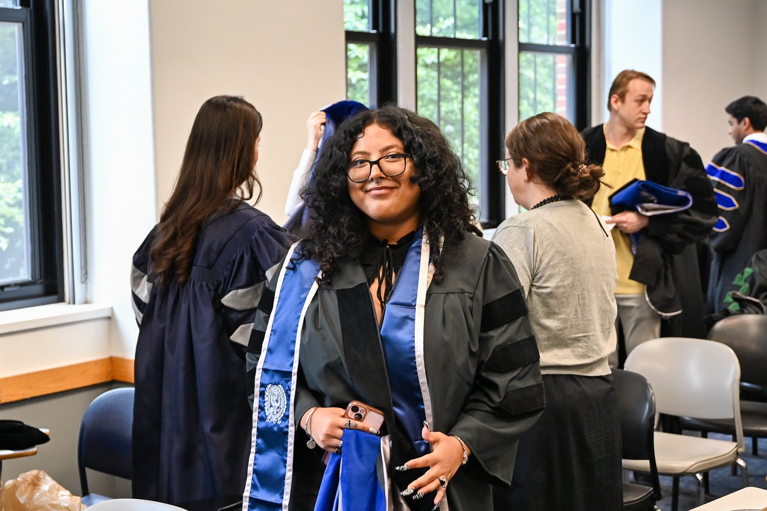 BGE Ph.D. graduates in the line-up room before the School of Medicine Commencement ceremony