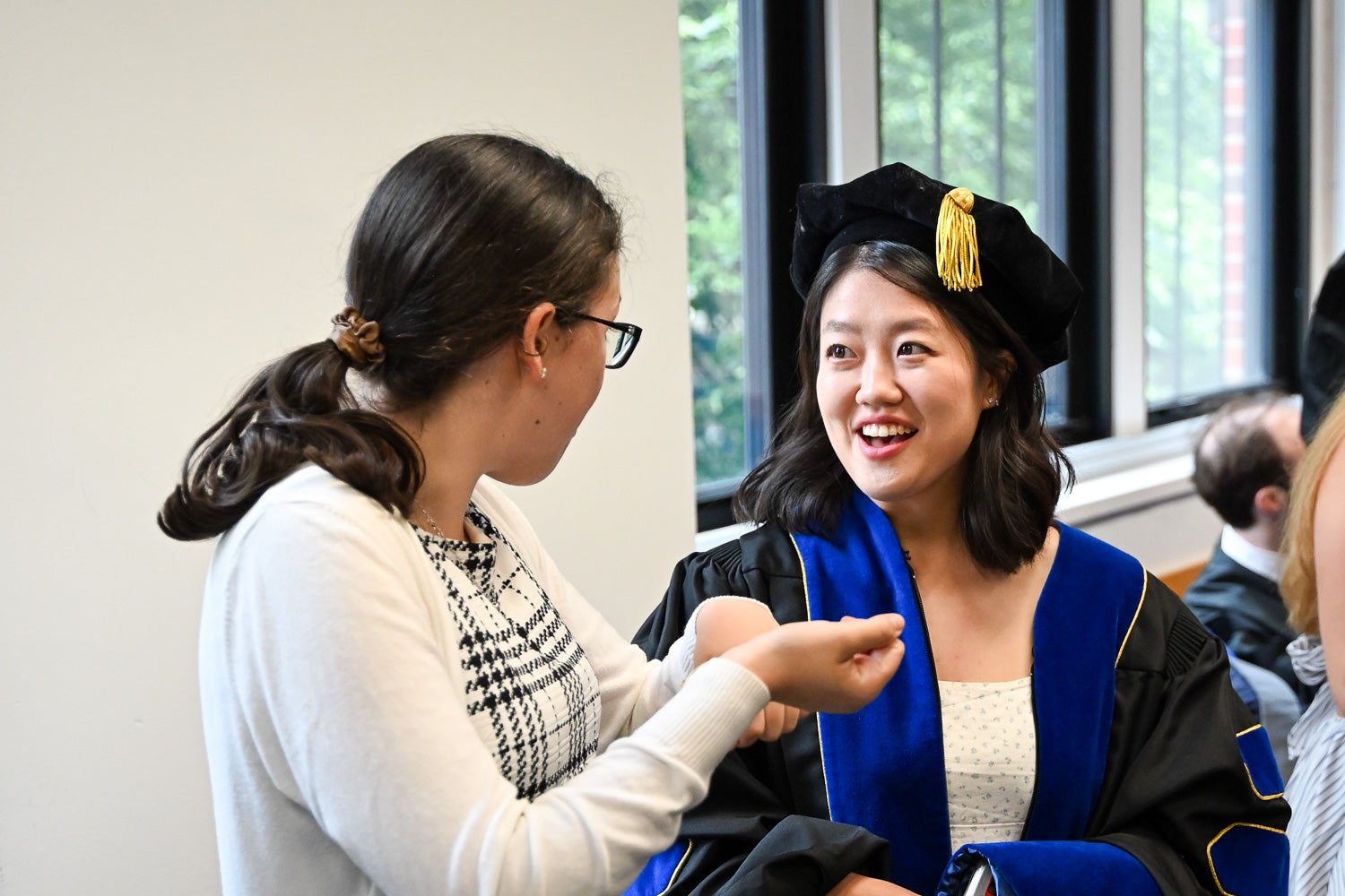 BGE Ph.D. graduates in the line-up room before the School of Medicine Commencement ceremony