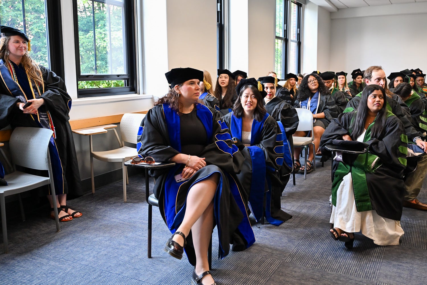 BGE Ph.D. graduates in the line-up room before the School of Medicine Commencement ceremony