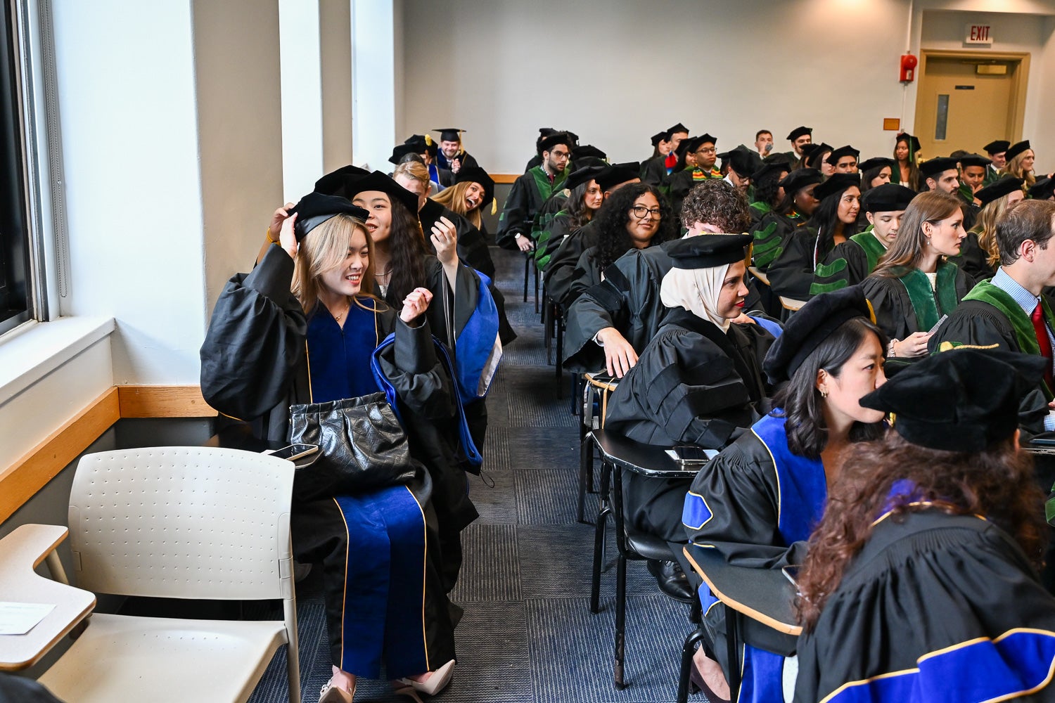 BGE Ph.D. graduates in the line-up room before the School of Medicine Commencement ceremony