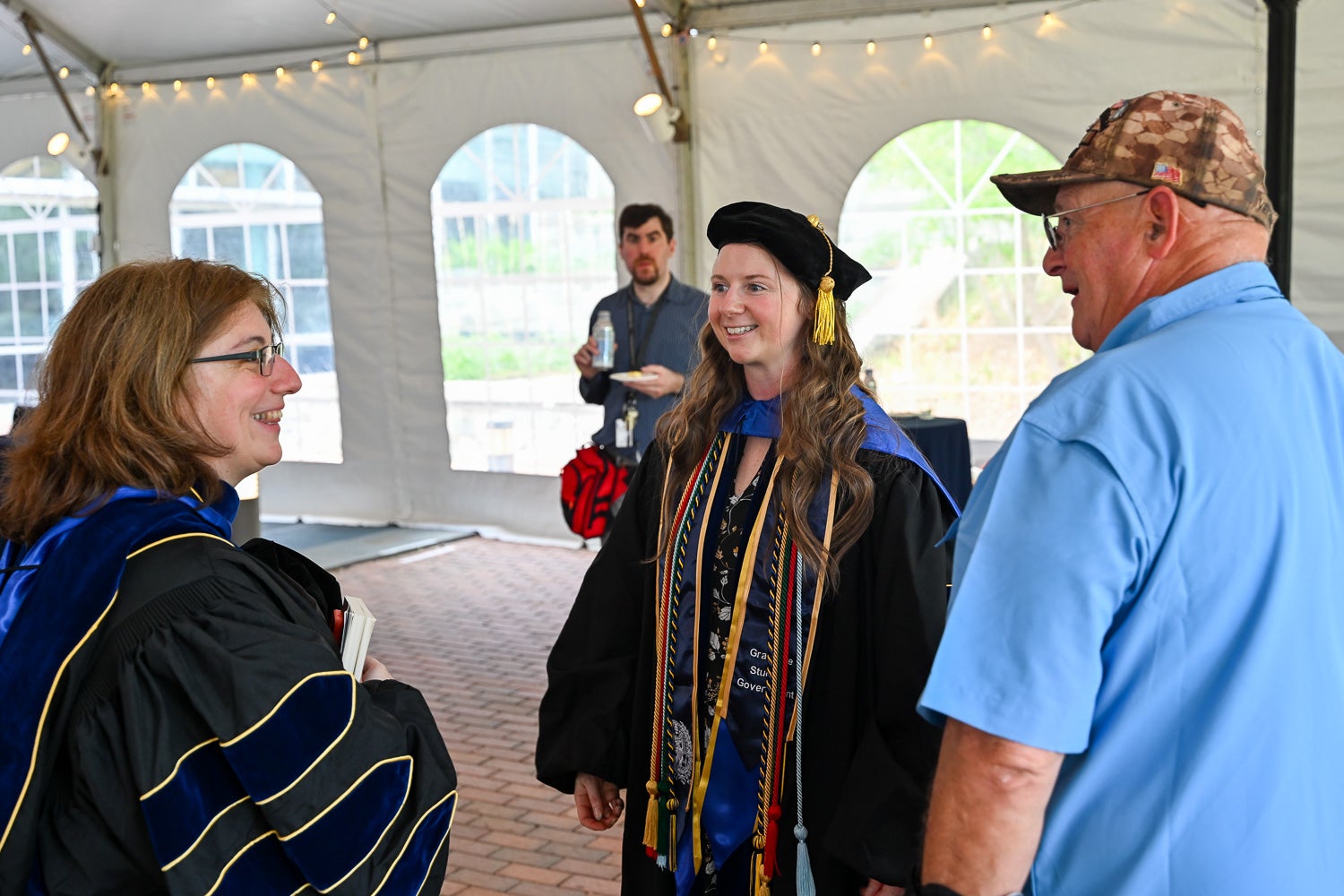 Attendees talk at the BGE Ph.D. Reception